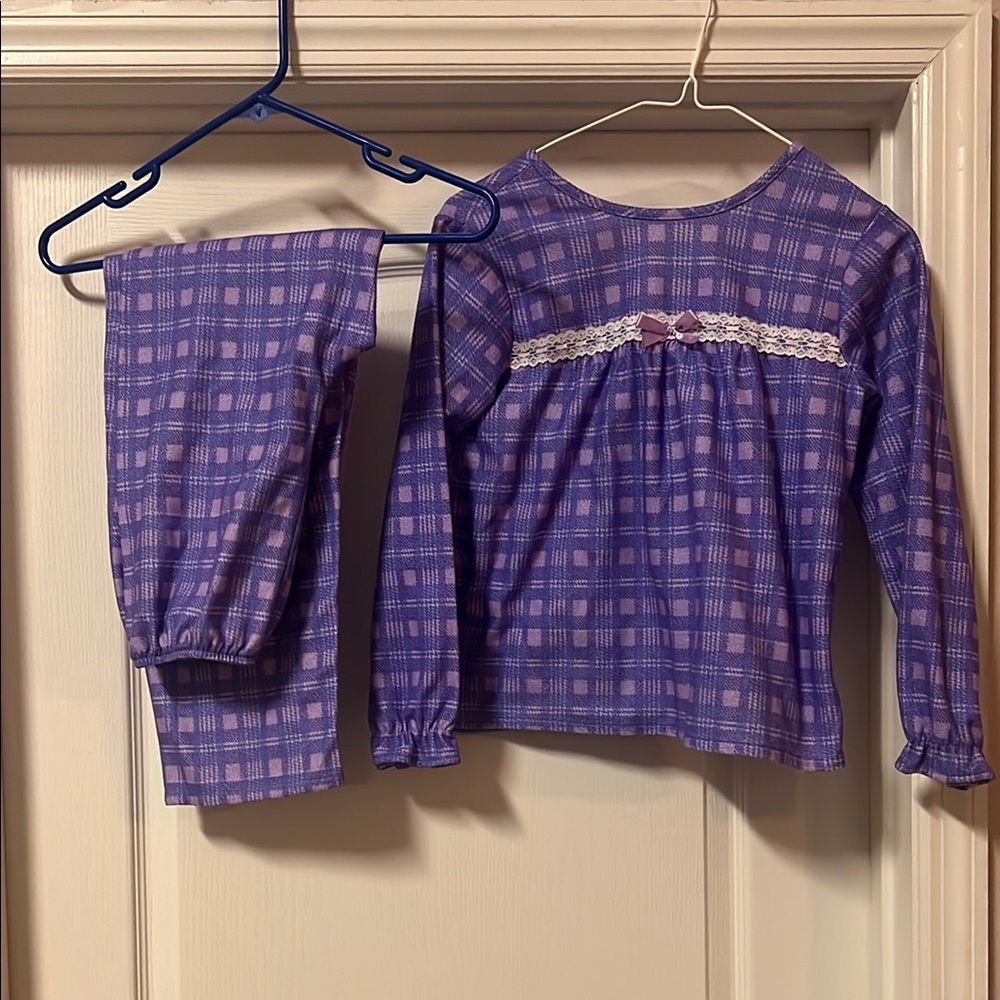 Purple Plaid Kids Pajamas
